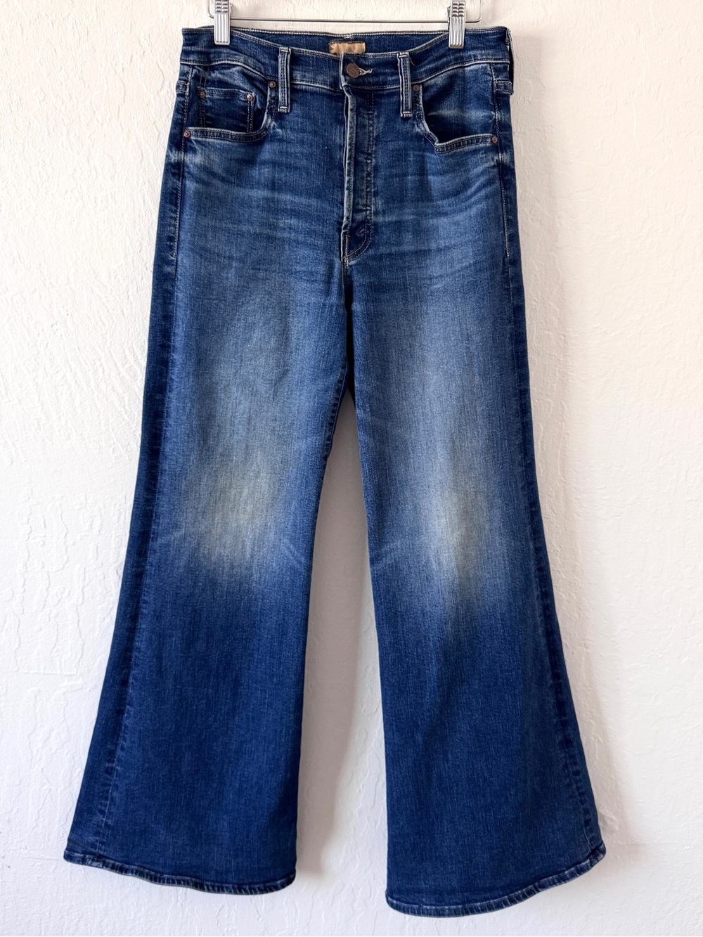 MOTHER LIL' TOMCAT ROLLER SNEAK WIDE LEG JEANS SIXTH SENSE WASH 30 - Picture 2 of 14